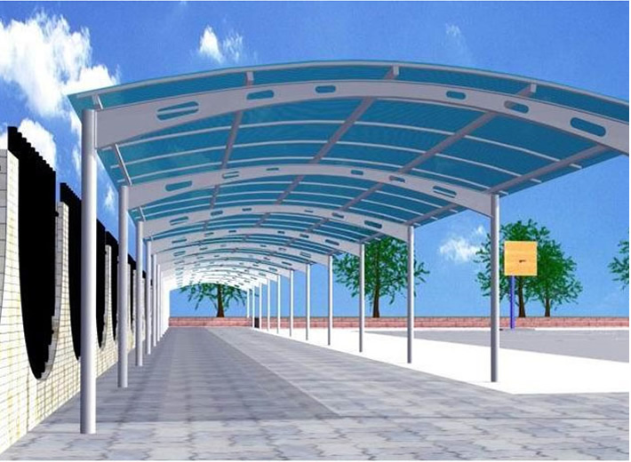 公交站台膜结构